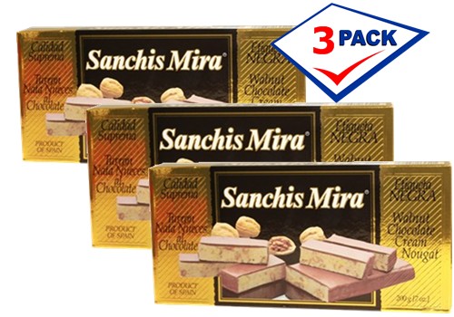 Sanchis Mira Turron Mazapan  Nueces Al Chocolate 7 oz Pack of 3